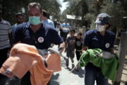 Dr. Frank Göritz (links) bei einem Rettungseinsatz im Gazastreifen.