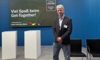 Prof. Hildebrandt at the closing event for the Tagesspiegel series (photo by Steven Seet)